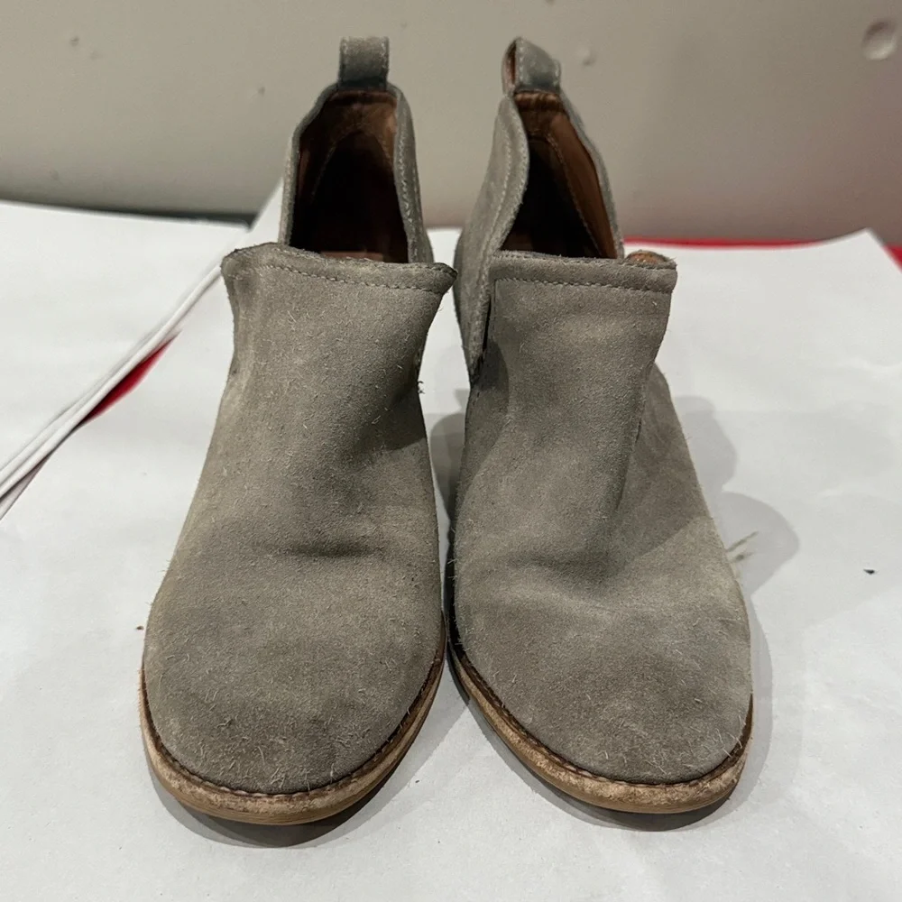 Jeffrey Campbell Taupe Suede Ankle Booties - Picture 2 of 5